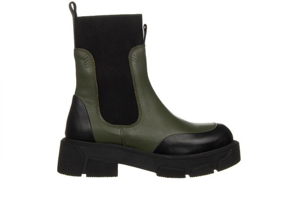 Botki Bayla-161 188 1302 01 06 Black Khaki 161633, Zielony, Skóra naturalna - 38. Zielone botki damskie Bayla, na zimę, z gumy, eleganckie, z okrągłym noskiem, za kostkę, bez obcasa, bez zapięcia. W wyprzedaży za 269.10 zł.