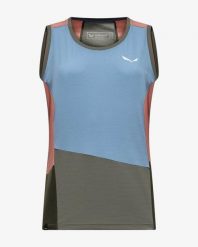SALEWA Koszulka damska Puez Sporty Dry W Tank morning blue/multi-L. Niebieskie koszulki sportowe damskie Salewa, l, bez wzorów, z materiału, bez kołnierzyka, bez ramiączek, trekkingowe. Za 223.50 zł.