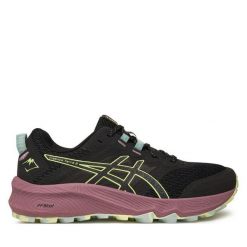 Buty do biegania Asics. Czarne obuwie sportowe damskie Asics, bez wzorów, do biegania. Za 369.99 zł.
