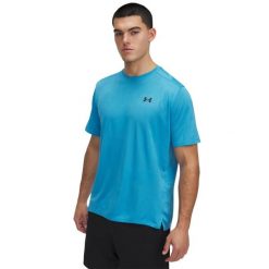 T-Shirt Under Armour Ua Tech Vent Jcqrd Ss Dorosłych. Niebieskie koszulki sportowe męskie Under Armour, s, bez wzorów, bez kołnierzyka, bez ramiączek, na fitness i siłownię. Za 172.80 zł.