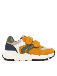 Geox Sneakersy B Flexyper Mini Boy B656GC 05422 C2023 M Żółty. Żółte buty sportowe chłopięce Geox, bez wzorów, ze skóry, bez zapięcia. Za 239.99 zł.