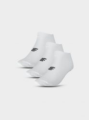 4F Skarpety casual przed kostkę (3-pack) damskie - białe 39-42. Białe skarpety damskie 4f, bez wzorów, z bawełny. Za 44.99 zł.