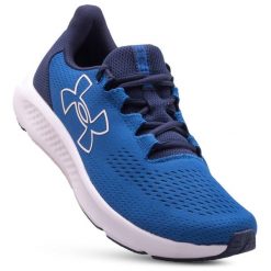 Buty do biegania męskie Under Armour Charged Pursuit 3 Big Logo. Niebieskie buty sportowe męskie Under Armour, bez zapięcia, do biegania. W wyprzedaży za 200.10 zł.