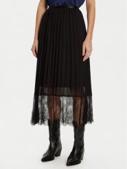 Morgan Spódnica plisowana 242-JERLAN Czarny Regular Fit. Czarne spódnice damskie Morgan, bez wzorów, z syntetyku, plisowane. Za 199.99 zł.