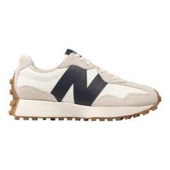Buty New Balance 327 Beżowe Damskie. Białe obuwie sportowe damskie New Balance, bez wzorów, z materiału, do biegania. Za 610.45 zł.