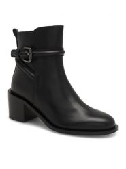 Gino Rossi Botki CHIERI-36089 Czarny. Czarne botki damskie Gino Rossi, ze skóry, bez obcasa, na słupku, bez zapięcia. Za 429.99 zł.