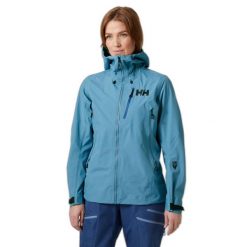 Damska kurtka wodoodporna Helly Hansen Odin 9 Worlds 2.0. Niebieskie kurtki damskie Helly Hansen, bez wzorów, bez kaptura. W wyprzedaży za 1,669.50 zł.