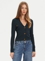 Guess Kardigan W5YR11 Z0130 Zielony Regular Fit. Zielone kardigany damskie Guess, xxl, z aplikacjami, z wiskozy. Za 339.99 zł.