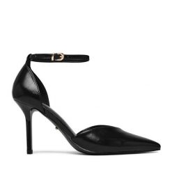 Szpilki DeeZee. Czarne szpilki damskie DeeZee, bez wzorów, bez obcasa, bez zapięcia. Za 149.99 zł.