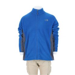 Męska bluza polarowa TNF niebieska. Niebieskie bluzy męskie The North Face, l, bez wzorów, z polaru, bez kaptura. Za 170.36 zł.