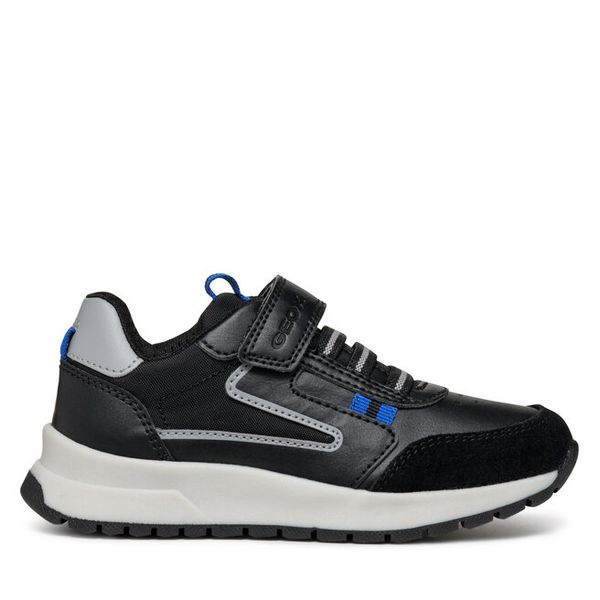 Sneakersy Geox. Czarne trampki i tenisówki chłopięce Geox, bez wzorów, bez zapięcia. Za 179.99 zł.