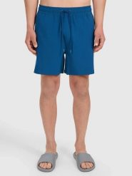 Szorty kąpielowe męskie 4F 4FWSS26UBDSM169. Czarne krótkie spodenki sportowe męskie 4f, m, bez wzorów, z elastanu, do pływania. Za 79.99 zł.