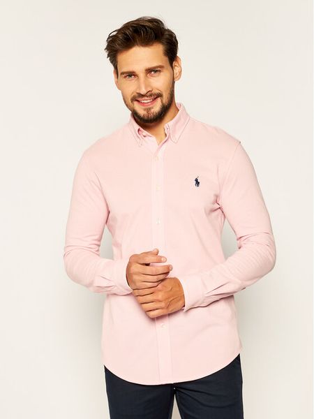 Polo Ralph Lauren Koszula Classics 710654408049 Różowy Regular Fit. Czerwone koszule męskie Polo Ralph Lauren, m, bez wzorów, z bawełny, bez kołnierzyka, bez ramiączek. Za 349.99 zł.