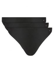 Tommy Hilfiger Komplet 3 par stringów UW0UW05752 Czarny. Czarne stringi damskie Tommy Hilfiger, m, bez wzorów, z bawełny. Za 89.99 zł.