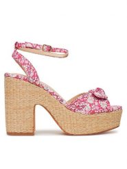 DeeZee Espadryle GT230624 Różowy. Czerwone sandały damskie DeeZee, bez wzorów, z materiału, bez obcasa, bez zapięcia. Za 169.99 zł.