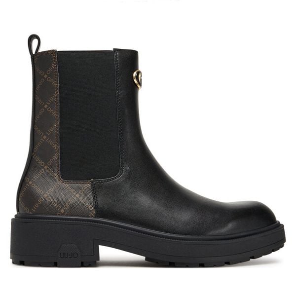 Sztyblety Liu Jo. Czarne botki damskie Liu Jo, bez obcasa, na płaskiej podeszwie, bez zapięcia. Za 589.99 zł.