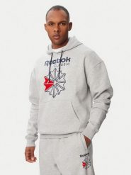 Reebok Bluza Hainrich RK25734CCM Szary jasny Regular Fit. Szare bluzy męskie Reebok, m, bez wzorów, z syntetyku, bez kaptura. Za 249.99 zł.