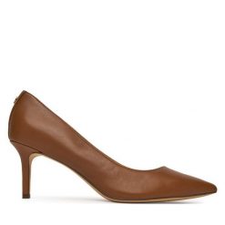 Szpilki LAUREN RALPH LAUREN. Brązowe szpilki damskie Lauren Ralph Lauren, bez wzorów, bez obcasa, bez zapięcia. Za 469.99 zł.