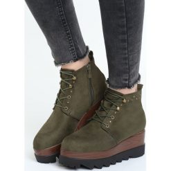 Khaki Botki Inexcitability. Brązowe botki damskie Born2be. Za 89.99 zł.