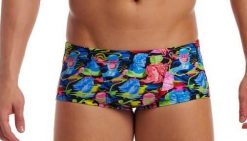 Kąpielówki Funky Trunks Art Snob - trunki męskie. Brązowe kąpielówki męskie FUNKY TRUNKS, l, bez wzorów, z poliesteru, do pływania. Za 159.00 zł.