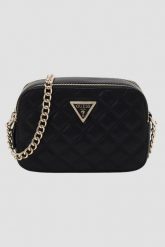 GUESS Czarna damska torebka Giully II. Czarne kopertówki damskie Guess, z aplikacjami, ze skóry, eleganckie, bez dodatków. W wyprzedaży za 422.99 zł.