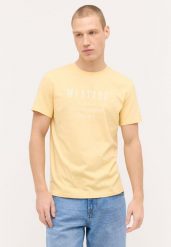 MĘSKA KOSZULKA MUSTANG Austin T-shirt LOGO Impala 1015067 9043. Koszulki polo męskie Mustang, m, bez wzorów, bez ramiączek. Za 89.99 zł.