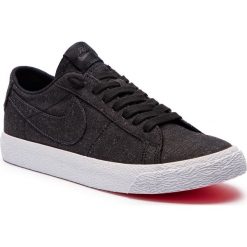 Buty NIKE - Sb Zoom Blazer Low Cnvs Decon AH3370 001 Black/Black Anthracite. Czarne półbuty na co dzień męskie Nike, z materiału, eleganckie, bez zapięcia. W wyprzedaży za 289.00 zł.