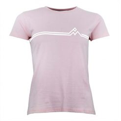 Koszulka damska Peak Mountain Aurelie. Czerwone t-shirty damskie Peak Mountain, bez wzorów, casualowe, bez kołnierzyka. W wyprzedaży za 113.00 zł.