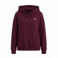 Bluza Puma Ess Elevated Comfort Hoodie Fl Damskie. Czerwone bluzy damskie Puma, s, bez wzorów, z bawełny, z kapturem. Za 313.99 zł.