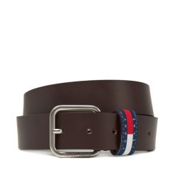 Pasek Męski Tommy Jeans. Brązowe paski damskie Tommy Jeans, bez wzorów, z jeansu. Za 139.99 zł.