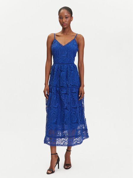 YAS Sukienka letnia Lifa 26037183 Niebieski Regular Fit. Niebieskie sukienki damskie YAS, na lato, bez wzorów, z syntetyku, bez kołnierzyka, bez ramiączek. Za 399.99 zł.