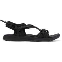 Sandały Turystyczne Damskie Columbia Sandal. Czarne obuwie sportowe damskie Columbia, bez wzorów, z syntetyku, trekkingowe. Za 269.99 zł.