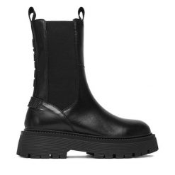 Sztyblety G-Star Raw. Czarne botki damskie G-Star Raw, retro, bez obcasa, na płaskiej podeszwie, bez zapięcia. Za 359.99 zł.