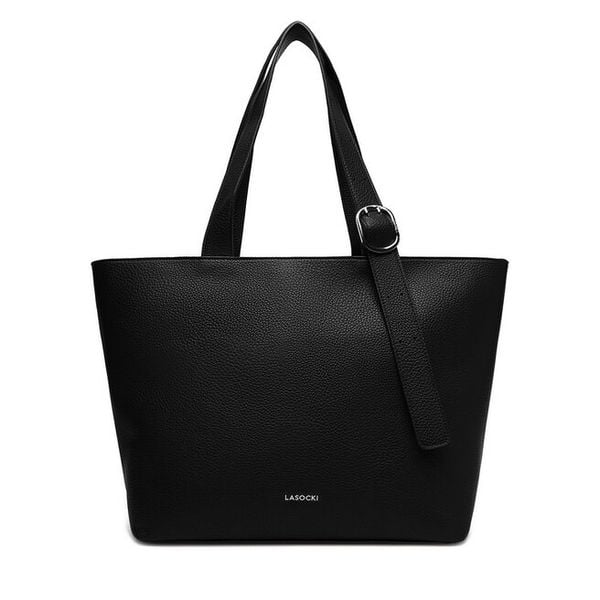 Torebka Lasocki. Czarne torebki do ręki damskie Lasocki, bez wzorów, bez dodatków. Za 199.99 zł.