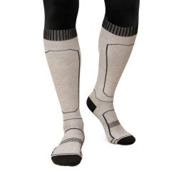 Skarpety narciarskie z wełny Sporty zimowe Siroko SRX GLIDE Sand. Brązowe skarpety damskie SIROKO, bez wzorów, z wełny. Za 148.00 zł.