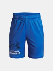 Krótkie spodenki Under Armour UA Tech Logo-BLU. Niebieskie szorty męskie Under Armour, bez wzorów, z materiału. Za 141.17 zł.