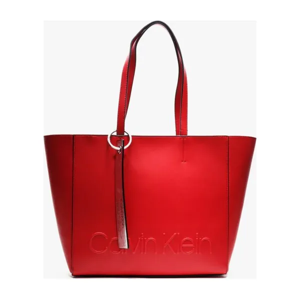 Calvin Klein Torebka Edged Shopper , bordowy, rozmiar ONE SIZE. Czerwone torebki shopper damskie Calvin Klein, bez wzorów, z materiału, bez dodatków. W wyprzedaży za 449.99 zł.