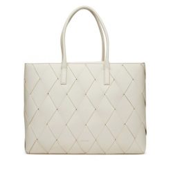 Torebka Calvin Klein. Białe torebki shopper damskie Calvin Klein, bez wzorów, bez dodatków. Za 459.99 zł.
