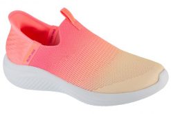 Buty sportowe Sneakersy damskie, Slip-Ins Ultra Flex 3.0 - Beauty Blend. Czerwone obuwie sportowe damskie Skechers, bez wzorów, z materiału, trekkingowe. Za 299.99 zł.