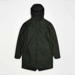 Kurtka RAINS LONG JACKET W3 Szary. Szare kurtki damskie Rains, s, bez wzorów, z syntetyku, bez kaptura. Za 233.99 zł.