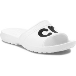 Klapki CROCS - Classic Graphic Slide 204465 White/Black. Białe klapki damskie Crocs, z materiału. Za 119.00 zł.