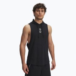 Bluza męska Under Armour Project Rock Snake SL. Czarne bluzy męskie Under Armour, m, bez wzorów, bez kaptura, na fitness i siłownię. Za 149.99 zł.