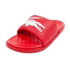 Klapki Męskie Croco Dualiste. Czerwone klapki męskie Lacoste, z gumy. Za 368.99 zł.