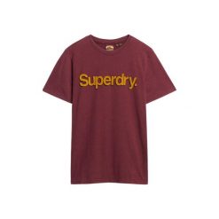 Klasyczny T-shirt Superdry Core Logo Shadow. Fioletowe t-shirty męskie Superdry., m, bez wzorów, klasyczne, bez kołnierzyka. W wyprzedaży za 151.35 zł.