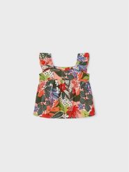 Mayoral Bluzka 3144 Kolorowy. Bluzki dla dziewczynek Mayoral, bez wzorów, z wiskozy, bez kołnierzyka, bez ramiączek. Za 89.99 zł.