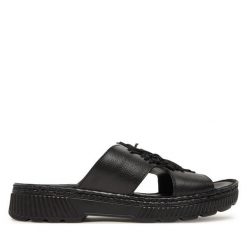 Klapki Ara. Czarne klapki damskie Ara, bez wzorów, bez obcasa. Za 239.99 zł.