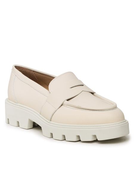 Badura Loafersy AMANTEA-E23-28180N Beżowy. Brązowe mokasyny damskie Badura, ze skóry. Za 195.99 zł.