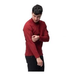 Bluza Męska Clayson. Czerwone bluzy męskie IGUANA, m, bez wzorów, z bawełny, z kapturem. Za 206.99 zł.