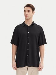 Jack & Jones Koszula Joshua 12271078 Czarny Relaxed Fit. Czarne koszule męskie Jack & Jones, l, bez wzorów, z wiskozy, bez kołnierzyka, bez ramiączek. Za 59.99 zł.