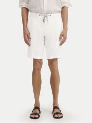 Bugatti Szorty materiałowe 1949-76419C D Biały Regular Fit. Białe szorty męskie Bugatti, m, bez wzorów, z bawełny. Za 349.99 zł.